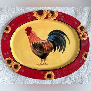 Bella Casa by Ganz Rooster Platter